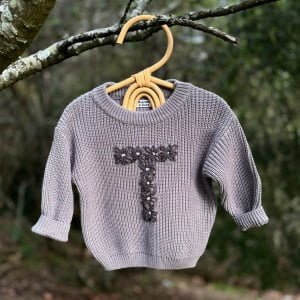 Keepsake Initial Jumper - Morning Mist