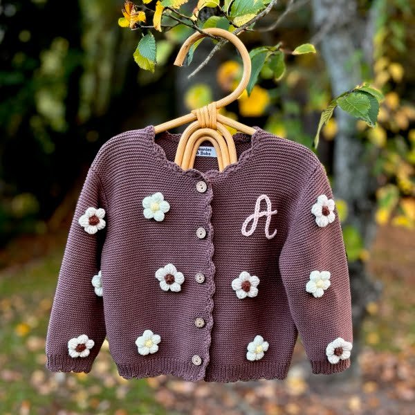 Initial Flower Cardigan - Image 2